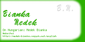 bianka medek business card